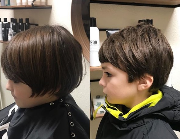 Short Bob Wavy Boy Haircut