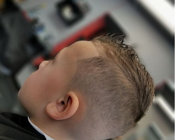 Gelled Textured Hair With Side Fade