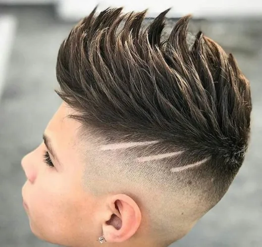 Spiky Firnge Medium Boy Haircut