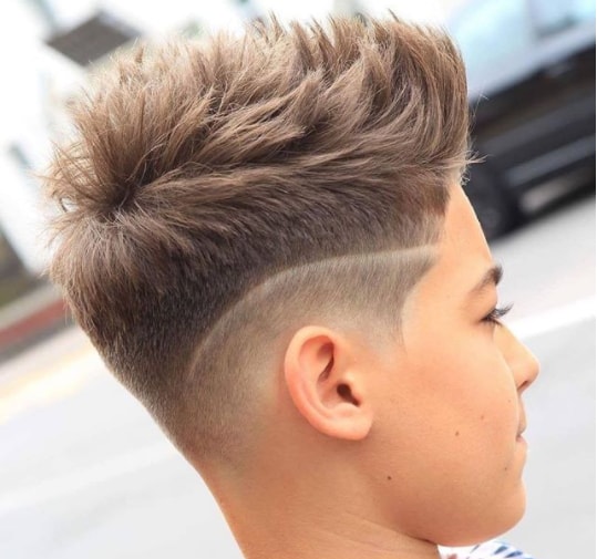 Short Textured Mohawk with Line Up