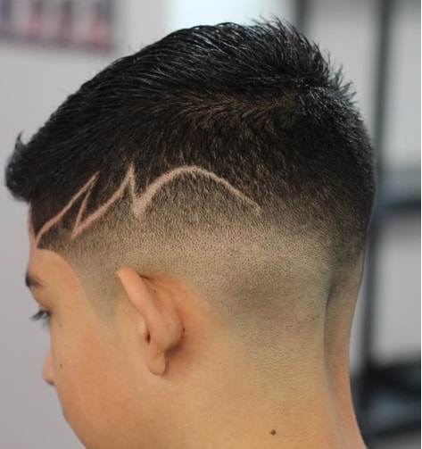 Short Hairs with Mid Fade Design Boy Haircut