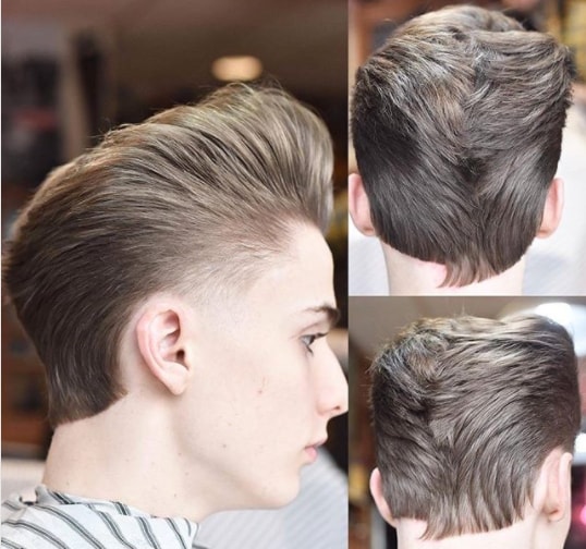 High Pompadour with Side Short Silk Layered