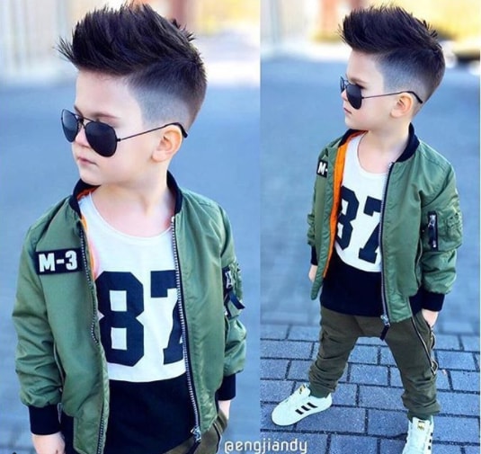 Long Faux Hawk with Mid fade - Cool Hairstyle for Boy