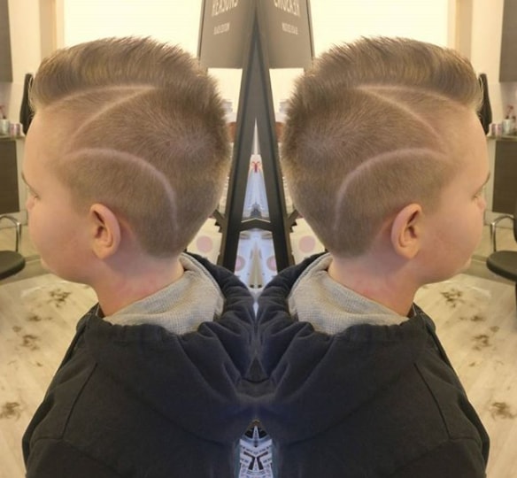 Cool Haircut for Boys with Side Design - High Fade