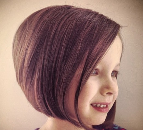 Inverted Bob Haircut for Little Girl