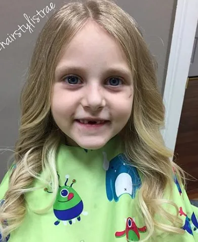 Long Wavy Haircut for Little Girls