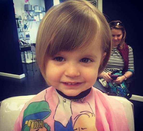 Cute Little Baby Girl with Bob Hairstyle