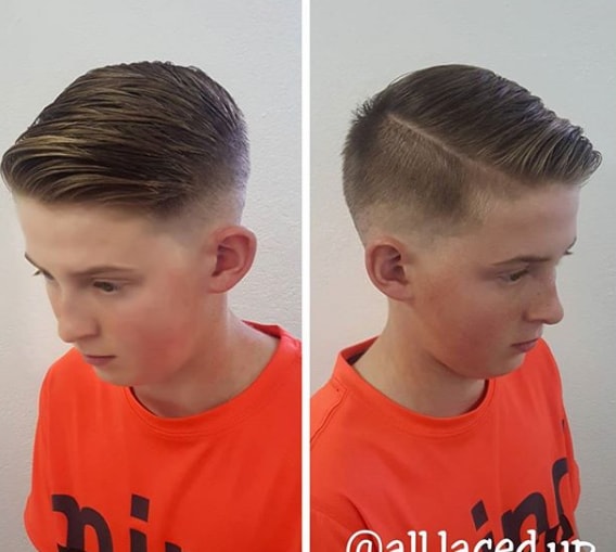 Faded Haircut With Side Part
