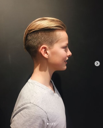 Shave Sides with Brushed Back Long Hairstyle
