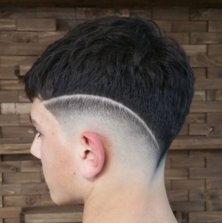 Simple Short combfront with Mid Fade Boy Cut