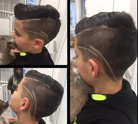 Pompadour Hairstyle With Surgical Design