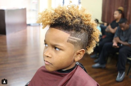 Fade Mohawk With Bangs Black Boy Haircut