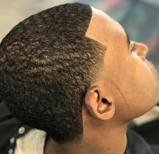 Simple and Short Waves Haircut for Black Boy