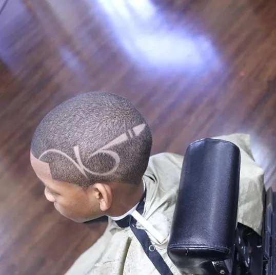 Buzz Cut with Design for Black Boy