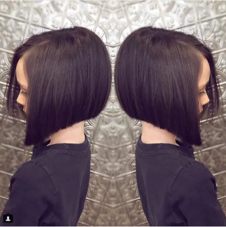 A Line Bob Hairstyle for Little Cute Girl