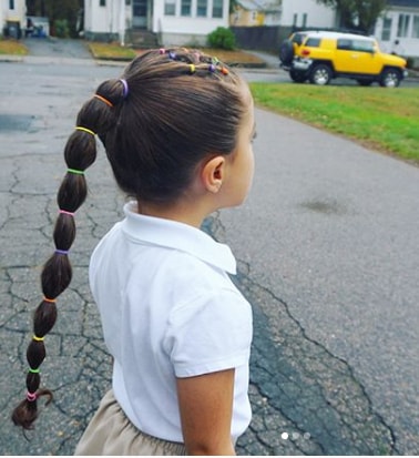 Bubble Ponytail For School Girls