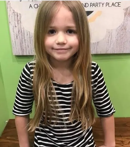 Long And Simple Girl Haircut