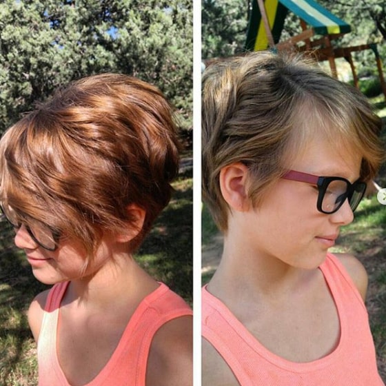 Layered Pixie Haircut for Girl
