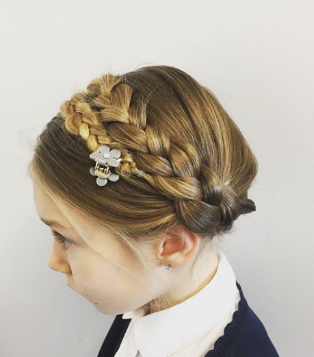 Milkmaid Braid Girl Haircut