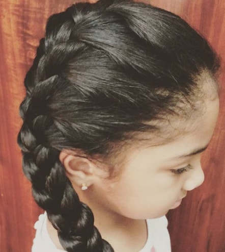 One-Sided Braid for Little Girl
