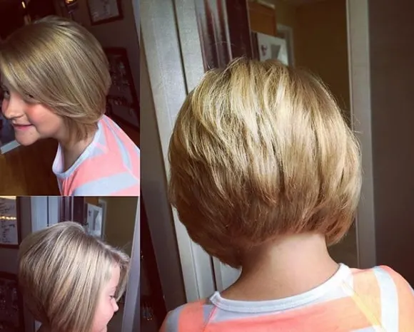Textured Bob Hairstyle for Little Girls