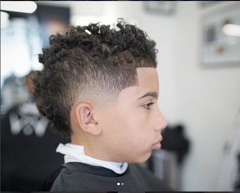 Tapered Curly Haircut for Toddler Boy