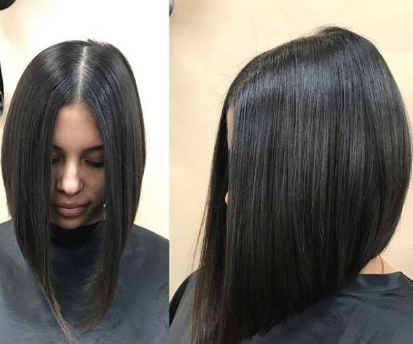 Triangular Lob with Straight Hairs