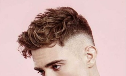 Casual Hairstyle With Mid Fade