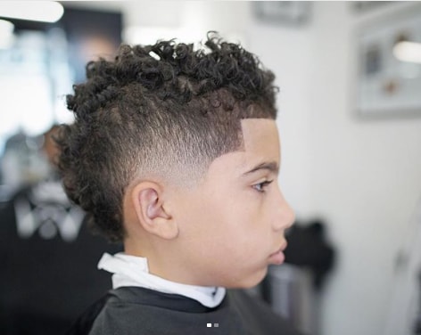 Messy Curls With Side Fade