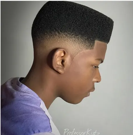 Flat Top Haircut With High Fade