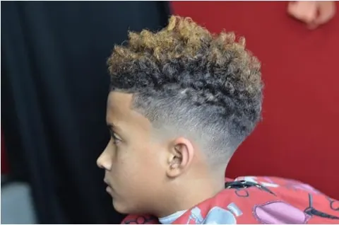 Grown Out Curls With High Fade