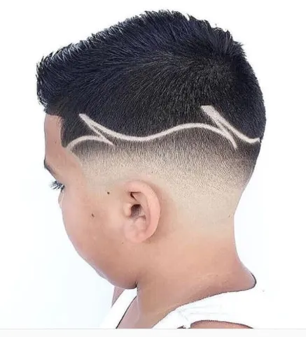 Short Side Swept Hair With Side Fade