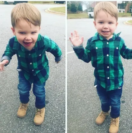 Toddler Boy Haircut with Frings