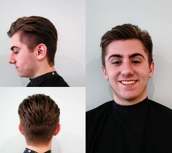 Comb Over Haircut With Side Fade