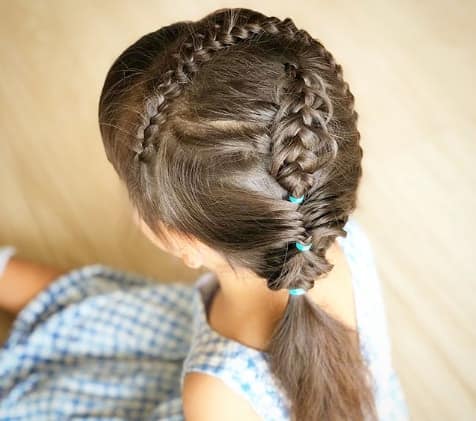 Braided Hair Band With Short Pony