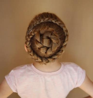 Braided Hairstyle With Thick Braided Bun