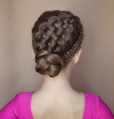 Braided Hairstyle With Twisted Bun