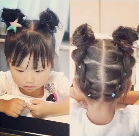 Braided Pigtails With Bangs
