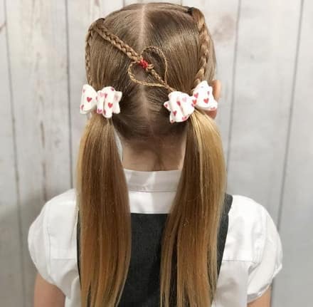 Center Parted Braided Hairstyle