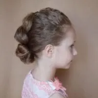 Combed Back Hair With Twisted Bun