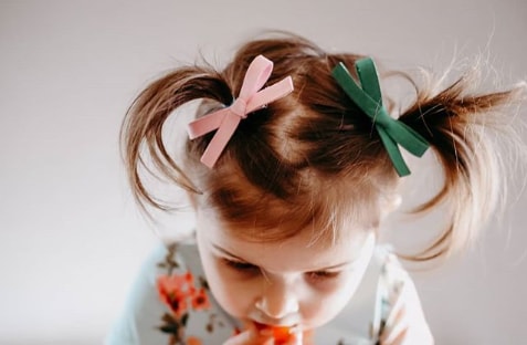 Ribbon Bun Hairstyle for Toddlers