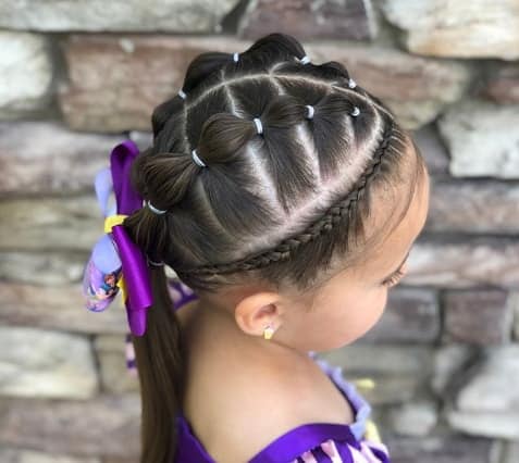 Sectioned Pony Style With Braided Crown