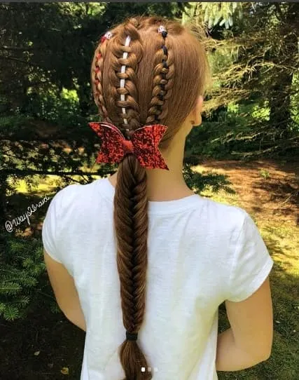 Back Braids With Long Ponytail