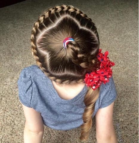 Braided Crown With A Cute Braided Ponytail