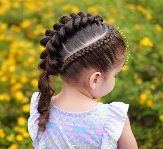 Braided Top With Thick Centre Braid
