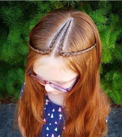 Centre Parted Braided Crown