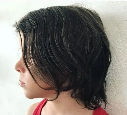 Wavy Side Swept Hairstyle