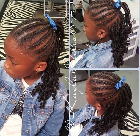 Box Braids With A Ponytail