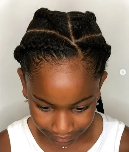 Braided Hairstyle With Angled Part
