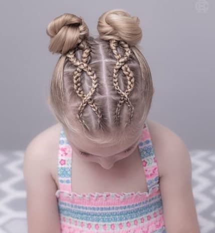 Braided Chain On Top With Pigtails